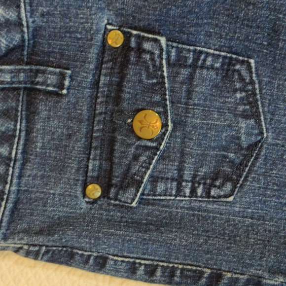 Farlow Wide Leg Bell Bottom Blue Jeans - Picture 5 of 11